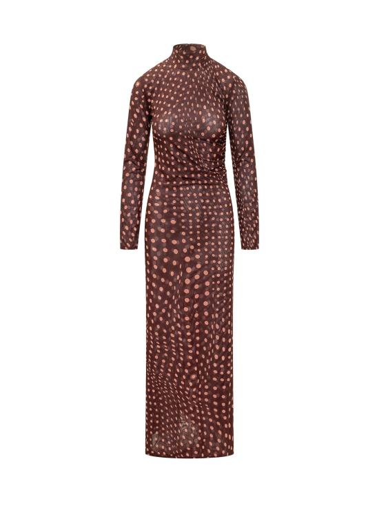 26FW 스텔라 맥카트니 롱 원피스 6J04773SQA75 6107 BURGUNDY PINK