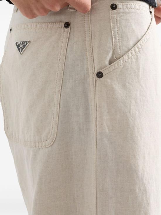 25SS 프라다 스트레이트 팬츠 GEP403SOOO14J2 F0ABR Beige - PRADA