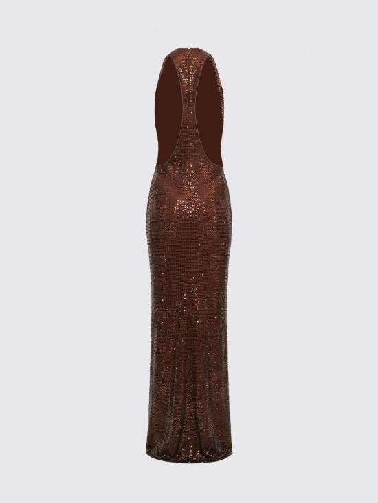 26FW 셀프 포트레이트 롱 원피스 PF26041XBBR Brown - SELF PORTRAIT