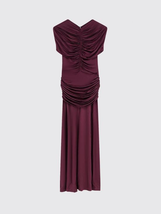 26FW 셀프 포트레이트 롱 원피스 PF26098MBU Burgundy - SELF PORTRAIT