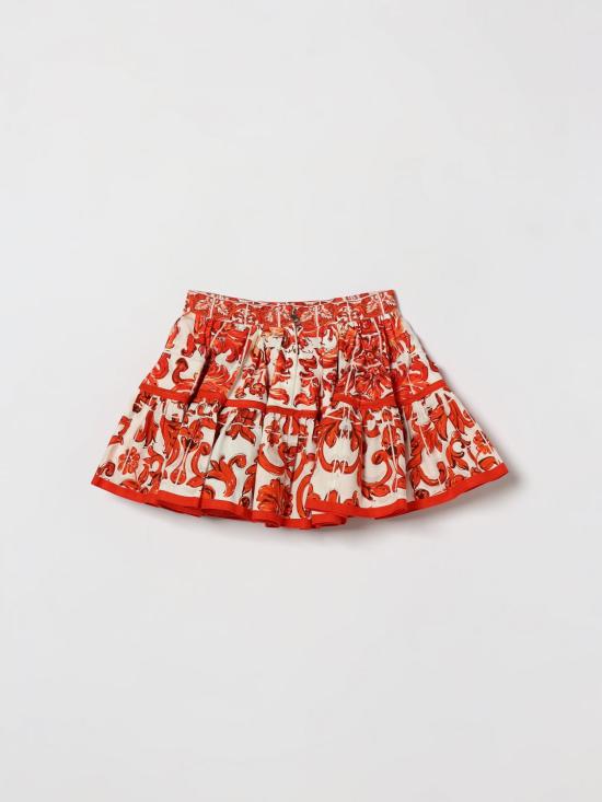 26FW [키즈] 돌체앤가바나 스커트 L54I49G7P4N IO5DQ Orange - DOLCE & GABBANA