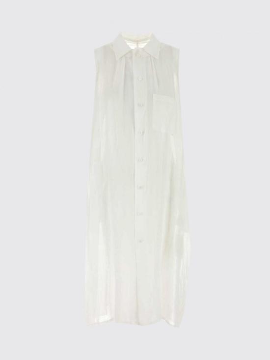 26SS 와이즈 요지 야마모토 롱 원피스 YKD06300 1 White - Y’S YOHJI YAMAMOTO