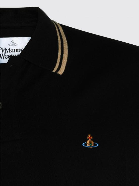 26FW 비비안웨스트우드 폴로 티셔츠 2H01000YJ00AU N401 Black - VIVIENNE WESTWOOD