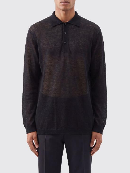 26SS 와이즈 요지 야마모토 폴로 티셔츠 MKK46381 2 Black