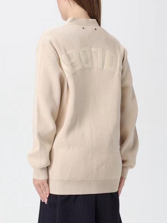 26FW 골든구스 Golden 레터링 가디건 GWP00950P00197255550 Beige - GOLDEN GOOSE