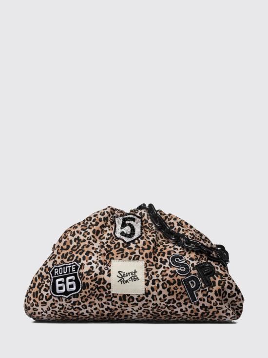 26SS 시크릿 폰 폰 클러치/파우치 CAPRI CANVAS Leopard Multicolor