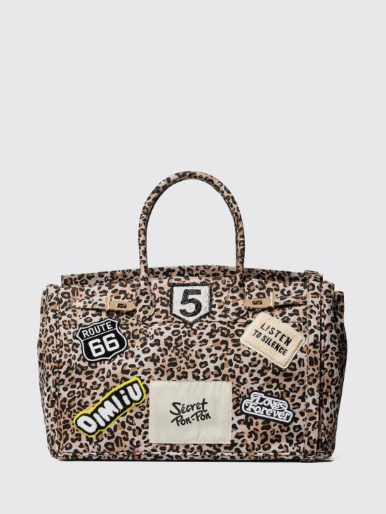 26SS 시크릿 폰 폰 토트백 GRACE CANVAS L Leopard Multicolor