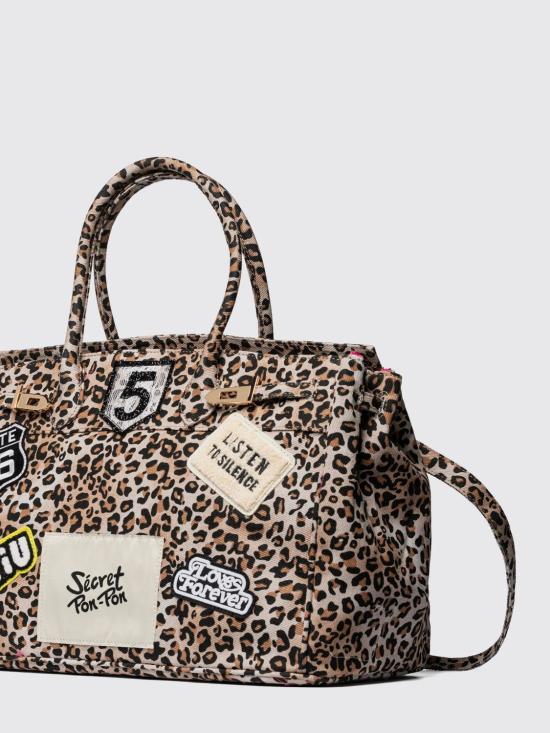 26SS 시크릿 폰 폰 토트백 GRACE CANVAS L Leopard Multicolor - SECRET PON PON