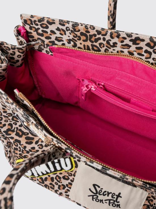 26SS 시크릿 폰 폰 토트백 GRACE CANVAS L Leopard Multicolor - SECRET PON PON