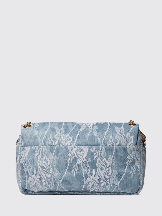 26SS 시크릿 폰 폰 숄더백 CHARLOTTE L LACE Denim Gnawed Blue - SECRET PON PON