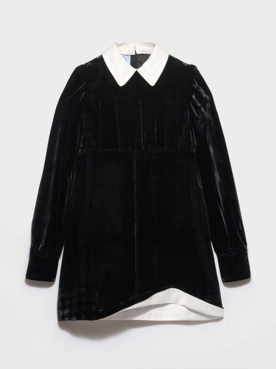 26FW 프라다 미디 원피스 P3R03178Y F0002 Black
