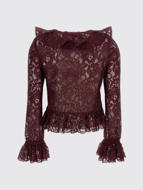 26FW 셀프 포트레이트 셔츠 PF26102TBU Burgundy - SELF PORTRAIT