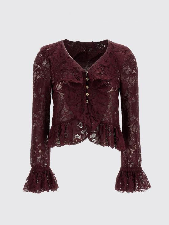 26FW 셀프 포트레이트 셔츠 PF26102TBU Burgundy - SELF PORTRAIT