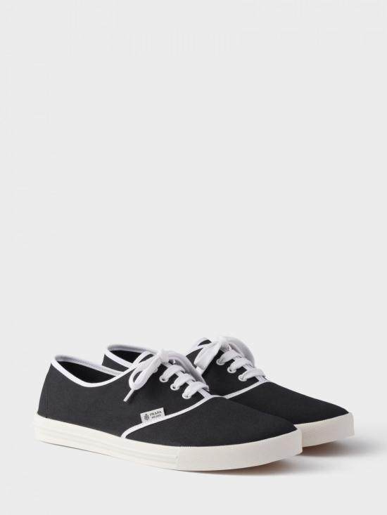 26FW 프라다 드릴 패브릭 스니커즈 2EE4673LKE F0632 Black