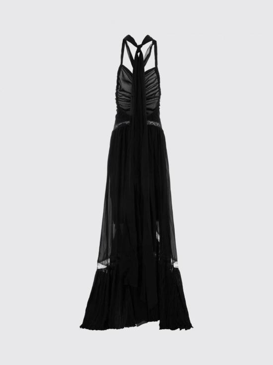 26SS 블루마린 롱 원피스 2A746A N0990 Black - BLUMARINE