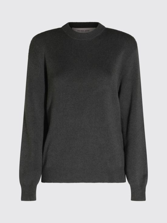26FW 골든구스 로고 백 코튼 라운드넥 스웨터 GWP00951P00066260304 Grey - GOLDEN GOOSE