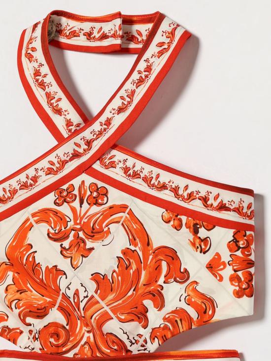 26FW [키즈] 돌체앤가바나 원피스 L54DT7G7P4N IO5DQ Orange - DOLCE & GABBANA