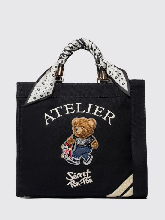 26SS 시크릿 폰 폰 토트백 SAINT TROPEZ BAG M Black Teddy
