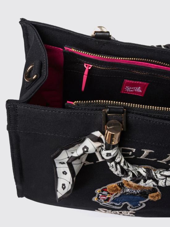 26SS 시크릿 폰 폰 토트백 SAINT TROPEZ BAG M Black Teddy - SECRET PON PON