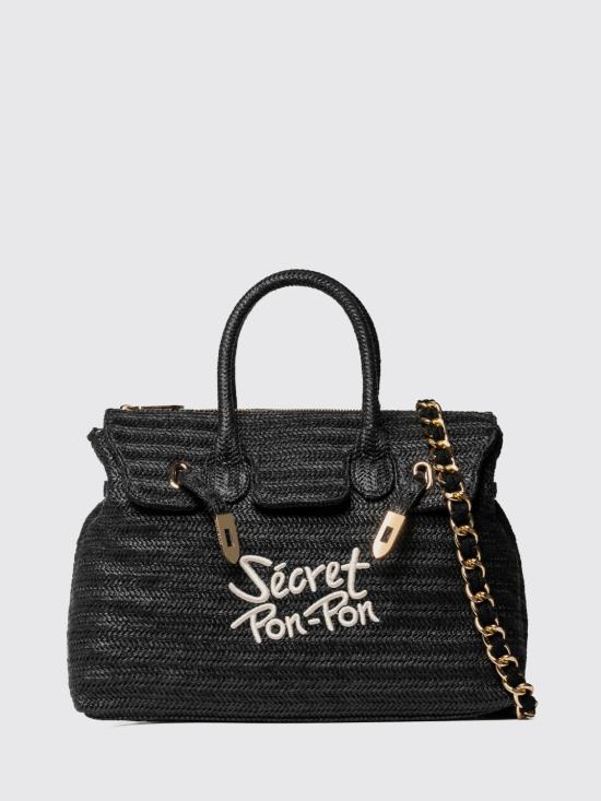 26SS 시크릿 폰 폰 토트백 VICTORIA M STRAW Black
