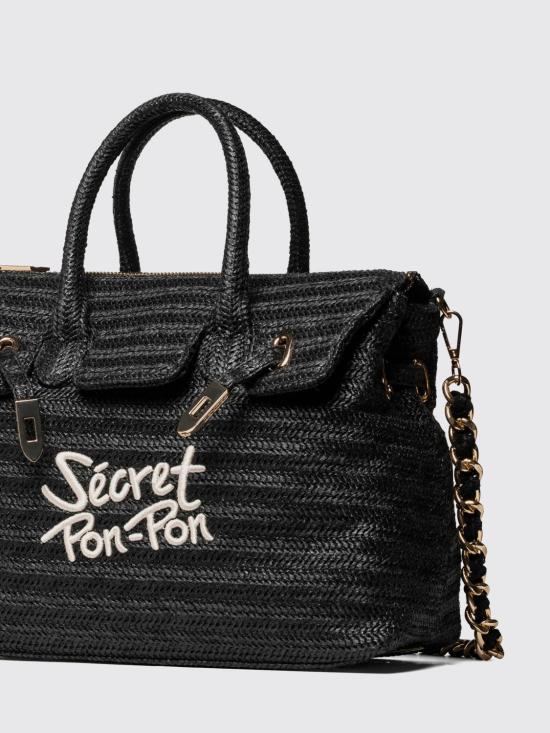 26SS 시크릿 폰 폰 토트백 VICTORIA M STRAW Black - SECRET PON PON