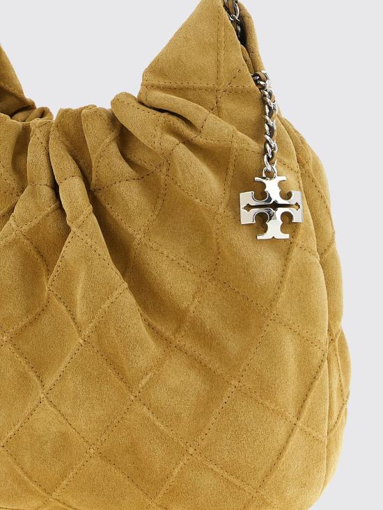 26FW 토리버치 플레밍 스웨이드 미니 체인 호보백 166066 250 Beige - TORY BURCH