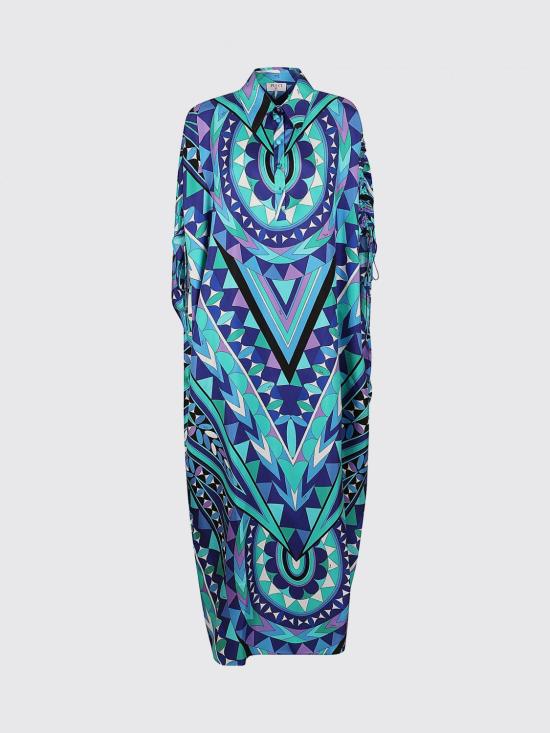 26SS 푸찌 롱 원피스 6HRL056H771 045 Blue - PUCCI