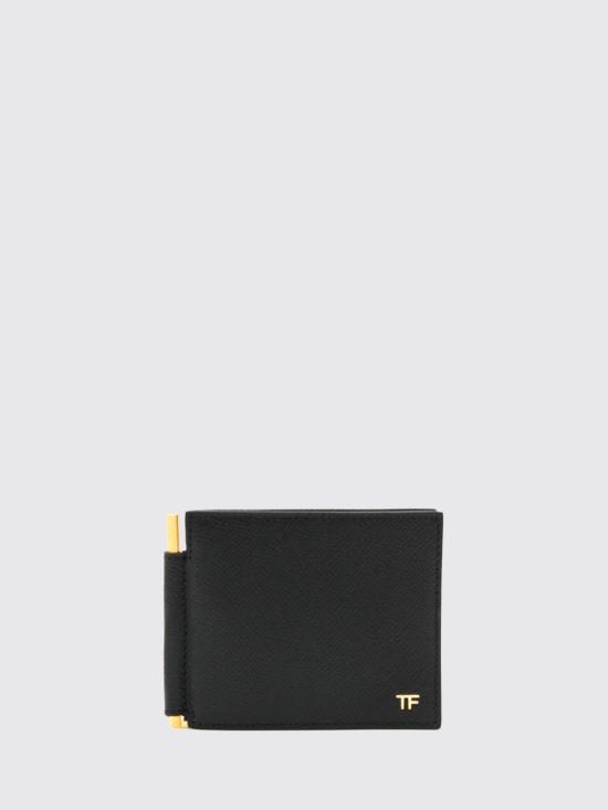 26FW 톰포드 스몰 그레인 레더 머니 클립 월렛 YM231LCL081G NAA Black