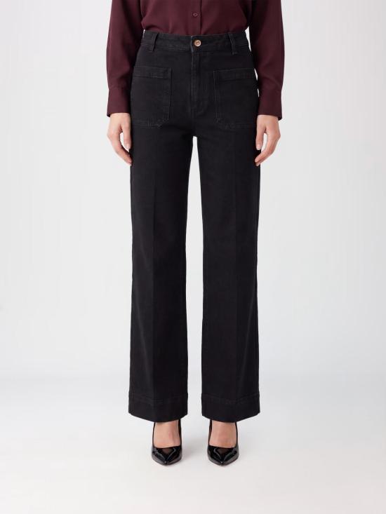 26FW 빅토리아 베컴 데님 팬츠 1226DJE007252JR 6763 Black