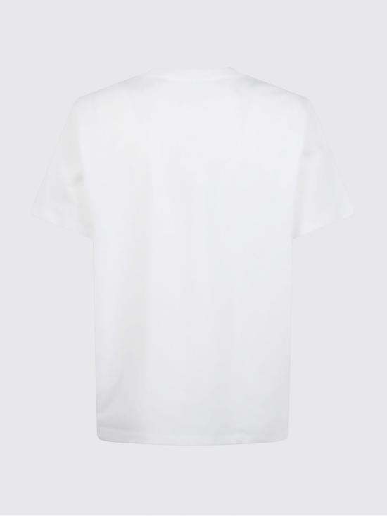 26FW 가니 베이직 저지 레오파드 릴렉스드 티셔츠 T4124 943 White - GANNI
