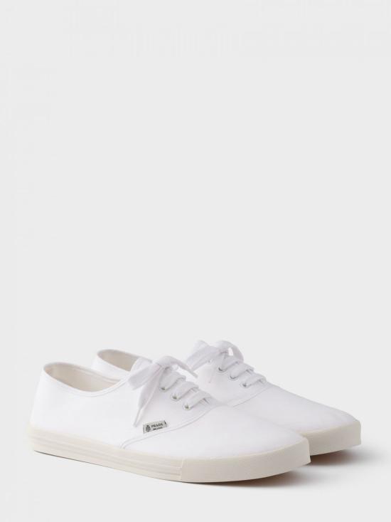 26FW 프라다 드릴 패브릭 스니커즈 2EE4673LKE F0009 White