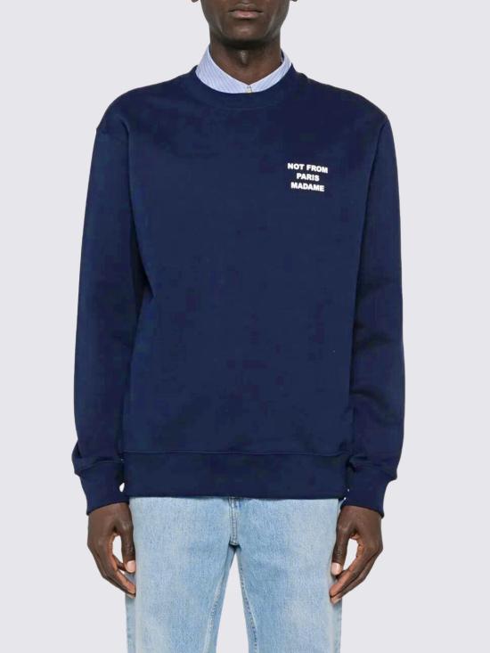 26FW 드롤드무슈 긴팔 티셔츠 SW149CO127 NAVY Blue