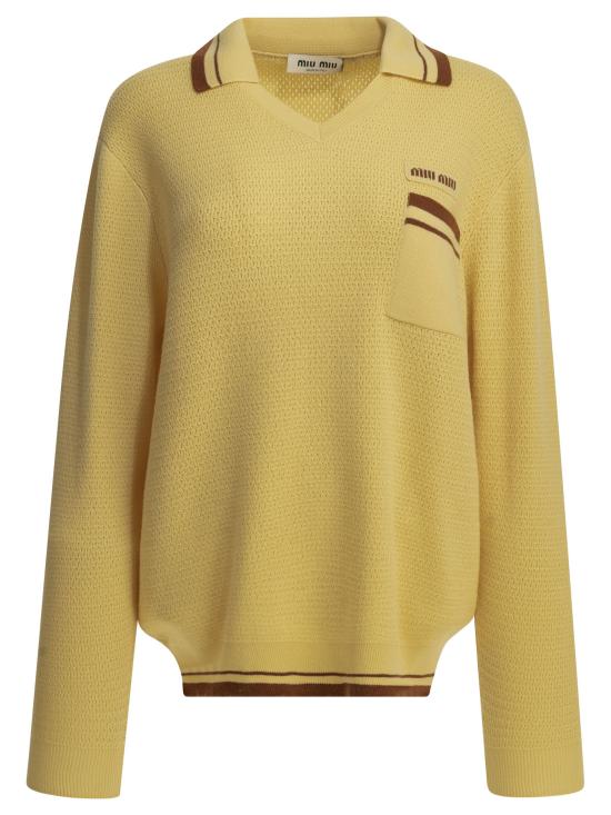 26FW 미우미우 스웨터 MML08J6067F0061 S OOO Yellow