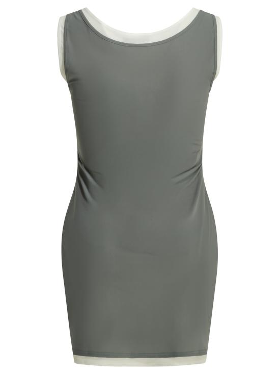 26FW 미우미우 스트레치 저지 미니 드레스 MF6438122RF0276 S OOO Grey - MIU MIU