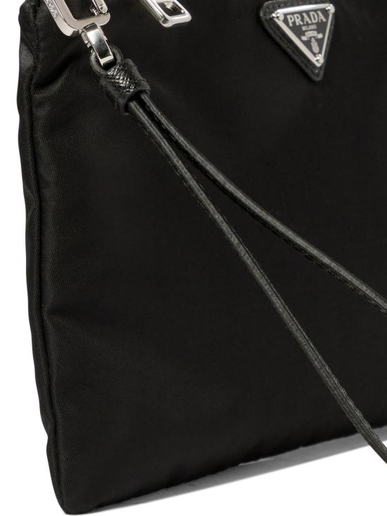 26FW 프라다 리나일론 사피아노 레더 파우치 2NH0042DMHF0002 Black - PRADA