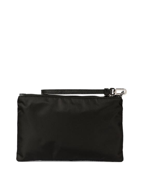 26FW 프라다 리나일론 사피아노 레더 파우치 2NH0042DMHF0002 Black - PRADA