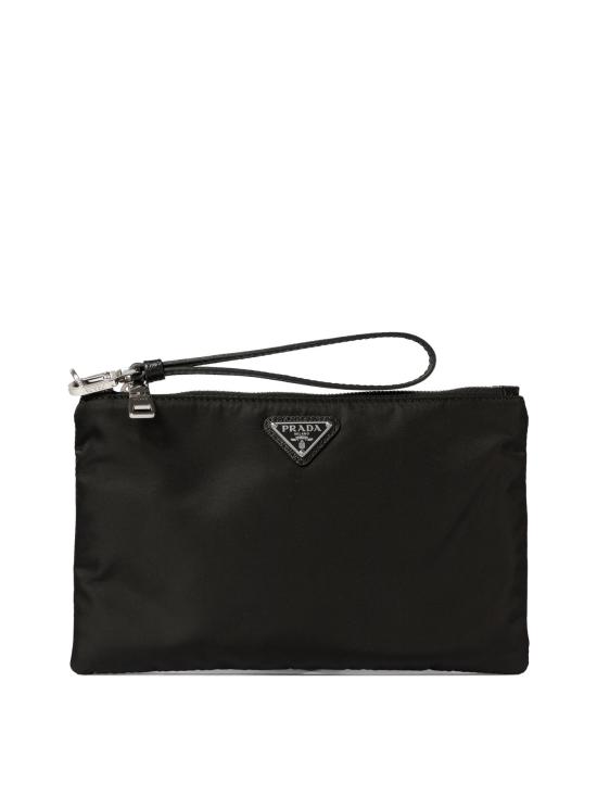 26FW 프라다 리나일론 사피아노 레더 파우치 2NH0042DMHF0002 Black