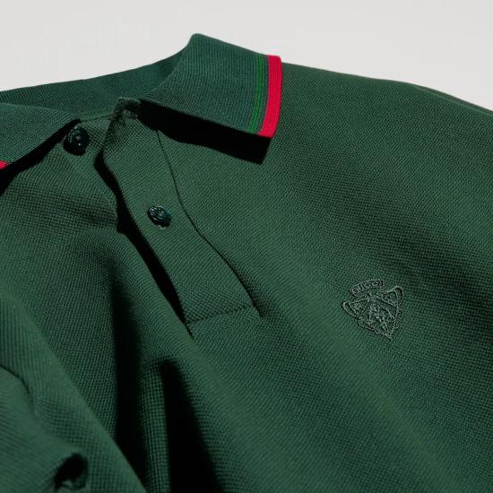 26FW 구찌 자수 코튼 피케 폴로 셔츠 872471XJHX63115 Green - GUCCI