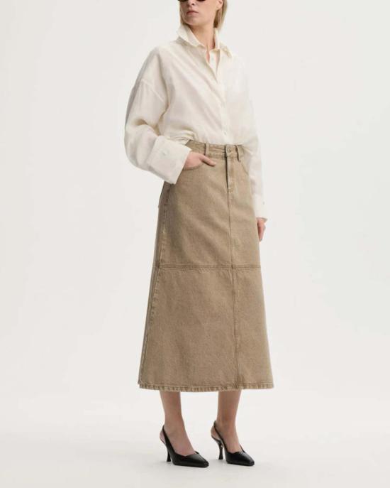  바이말렌비거 데님 스커트 1040801CA BROWN - BY MALENE BIRGER