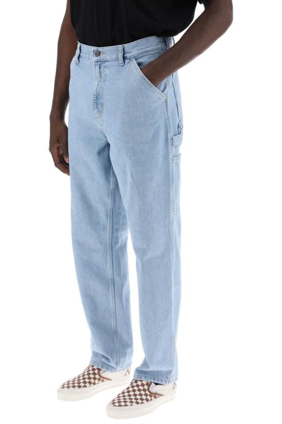 26SS 칼하트 WIP 스미스 데님 싱글 니 팬츠 I032024 01A3 BLUE HEAVY STONE WASH DOM - CARHARTT WIP