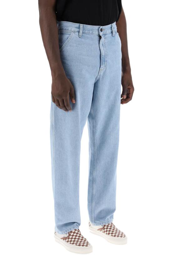 26SS 칼하트 WIP 스미스 데님 싱글 니 팬츠 I032024 01A3 BLUE HEAVY STONE WASH DOM - CARHARTT WIP