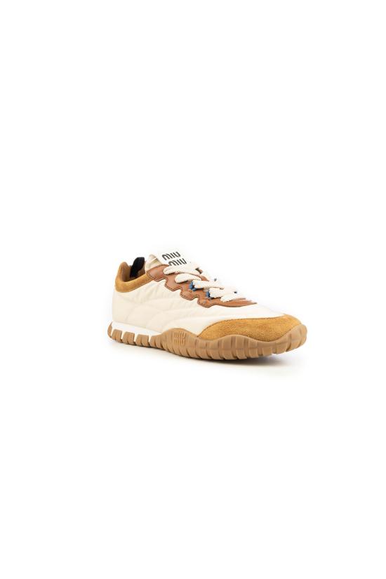 26FW 미우미우 스니커즈 5E417EF005LYW F05KS AVORIO CARAMEL - MIU MIU