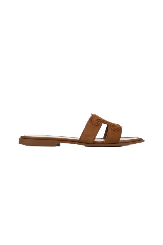 26FW 셀린느 스웨이드 카프스킨 마리나 트리옹프 뮬 368235122C 20OX CINAMMON