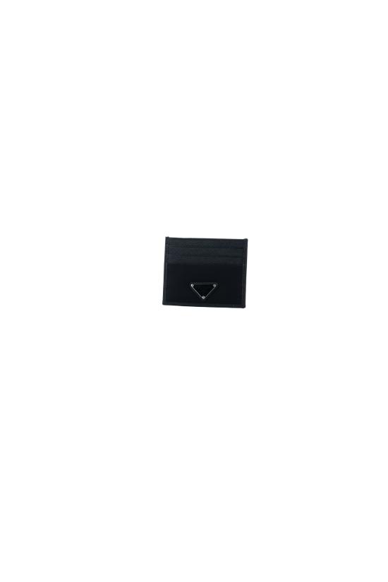26FW 프라다 리나일론 사피아노 레더 카드 홀더 2MC0252DMH F0002 Nero - PRADA