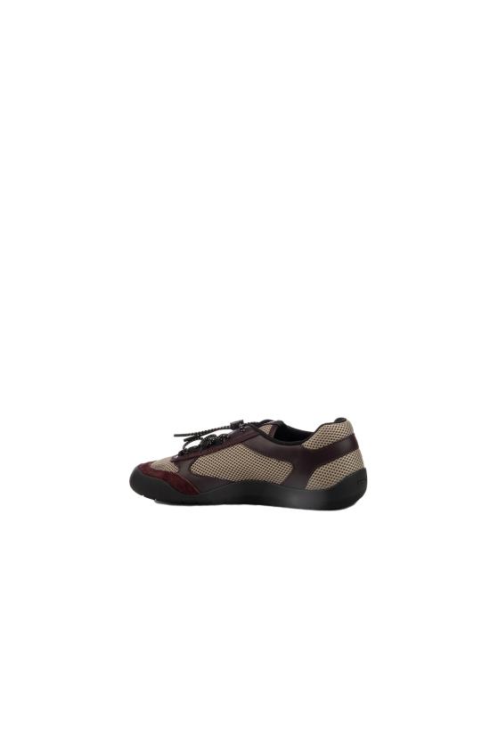 26FW 프라다 스피드락 레더 앤 메쉬 패브릭 스니커즈 2EE4683ZM0 F05HX ARGILLA BORDEAUX - PRADA