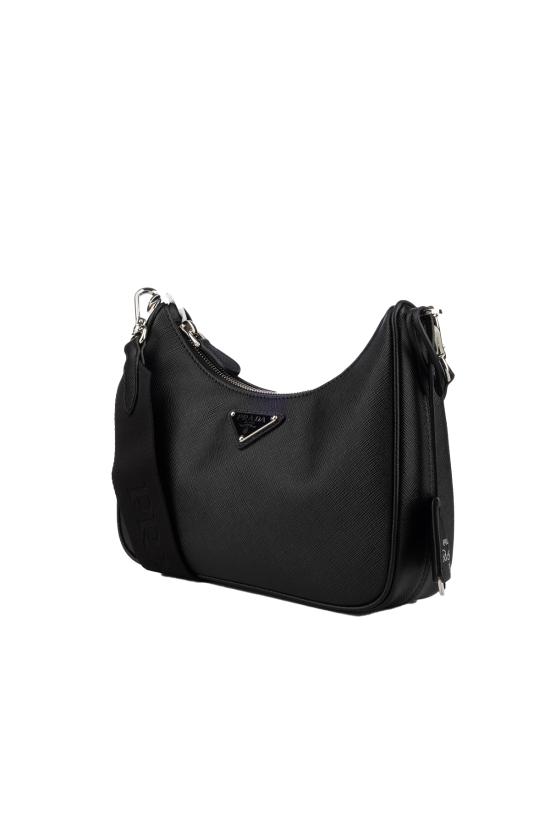 26FW 프라다 리에디션 레더 숄더백 1BH204VV2PNZV F0002 Nero - PRADA