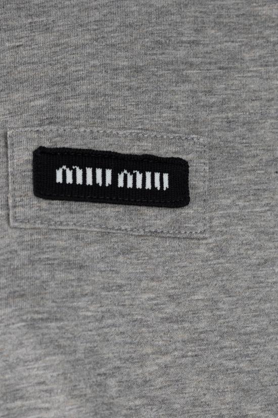 26FW 미우미우 후드 티셔츠 MJLA63192D F0031 Grigio - MIU MIU