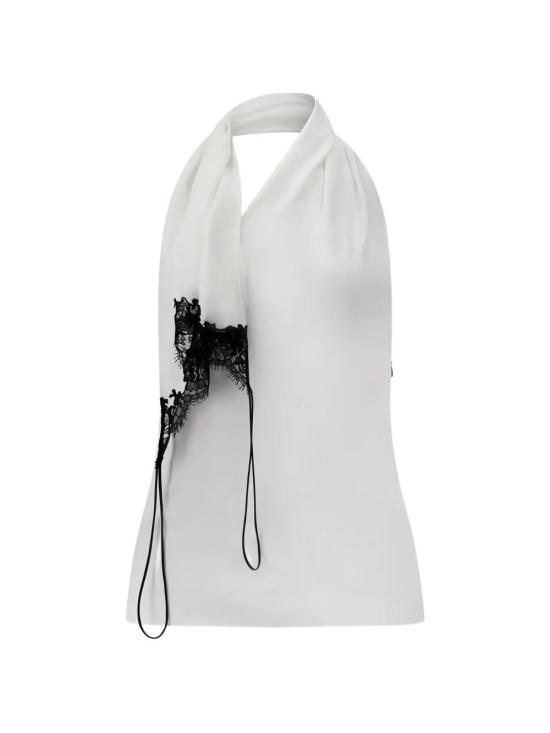 26SS FIDAN NOVRUZOVA 블라우스 PRSTWBK WHT BLCKDTL WHITE BLACK DETAIL