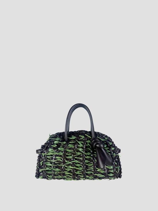 26SS 자크뮈스 TURISMO 투리스모 소프트 스몰 볼링 토트벡 BAW00416CC23C04 8BT BROWN GREEN ROSEMARY