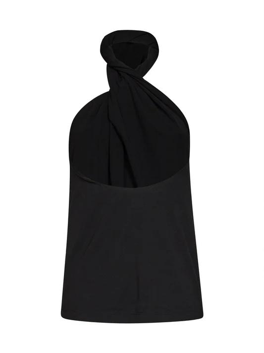 26FW 토템 민소매 티셔츠 263WRT0753FB0162 001 BLACK - TOTEME